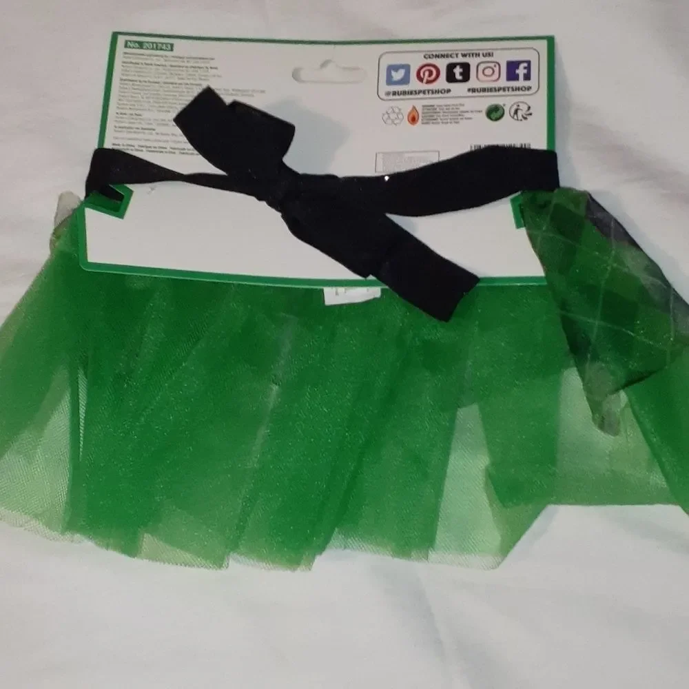 Ridiculous NEW Green Plaid Dog Puppy Cat Tutu‎ S/M